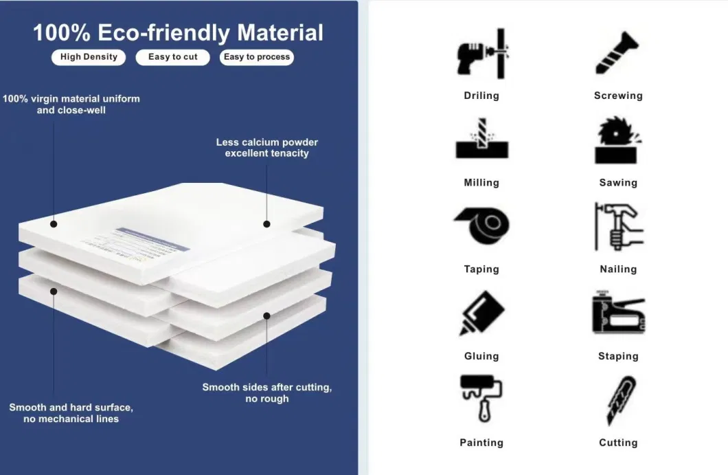 2023 Chinese Manufacturer 4. *8 12mm PVC Foam Sheet for Furniture